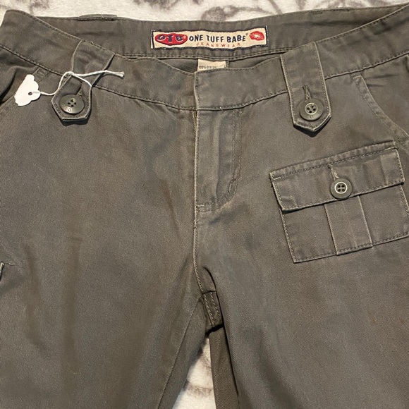 One Tuff Babe Pants - Vintage ONE TUFF BABE Cargo Pants in Charcoal